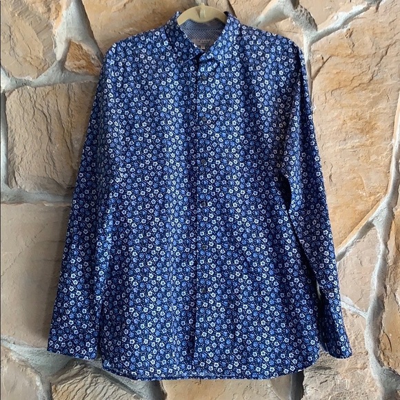 Ted Baker London Other - Ted Baker Blue Floral Button Up